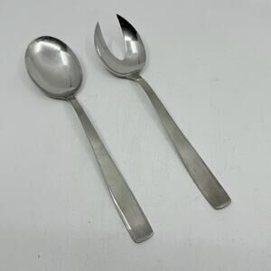 Vintage NOELLE RONEUSIL Serving Spoons (Set of 2)